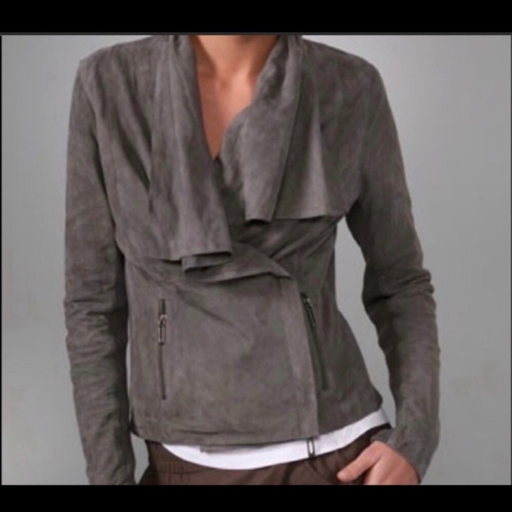 Vince Scuba Gray Suede Jacket Size XS